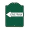 Signmission Designer Series One Way W/ Left Arrow, Green & White Aluminum Sign, 18" x 24", GW-1824-24385 A-DES-GW-1824-24385 - alternate 1